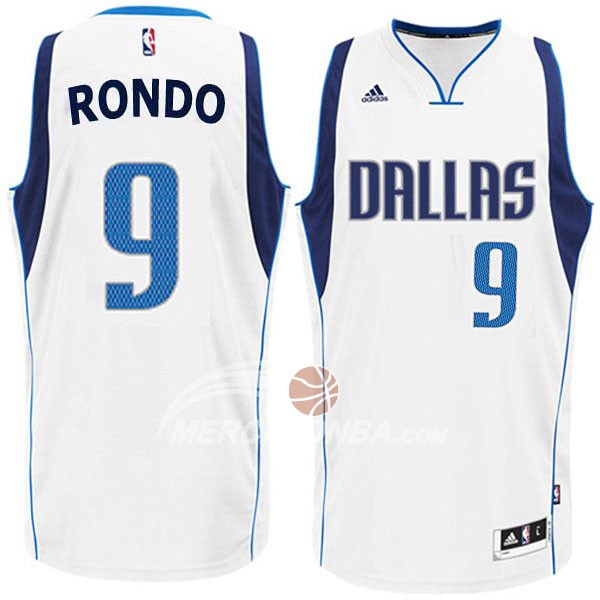 Maglia NBA Rondo Dallas Mavericks Blanco